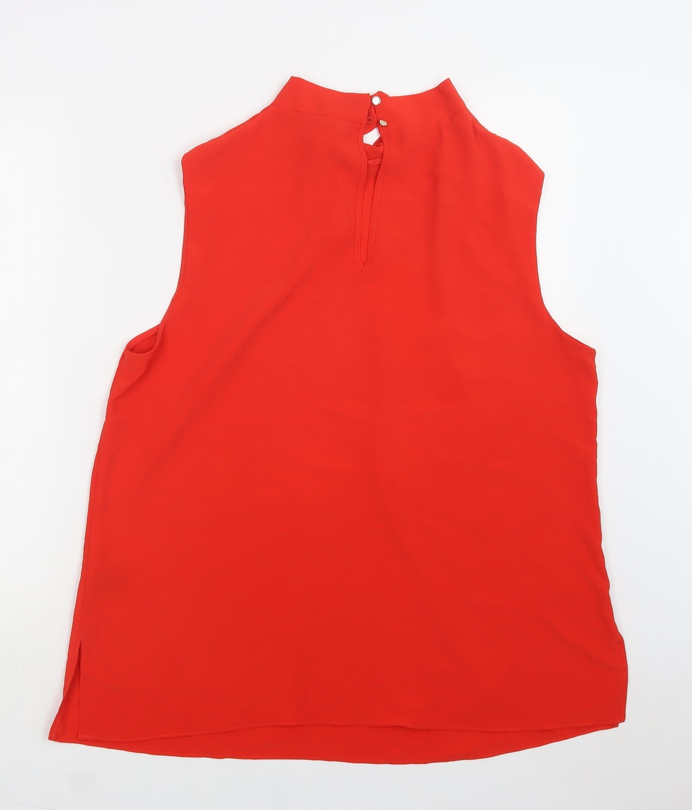 F&F Womens Red  Polyester Basic Blouse Size 20 High Neck