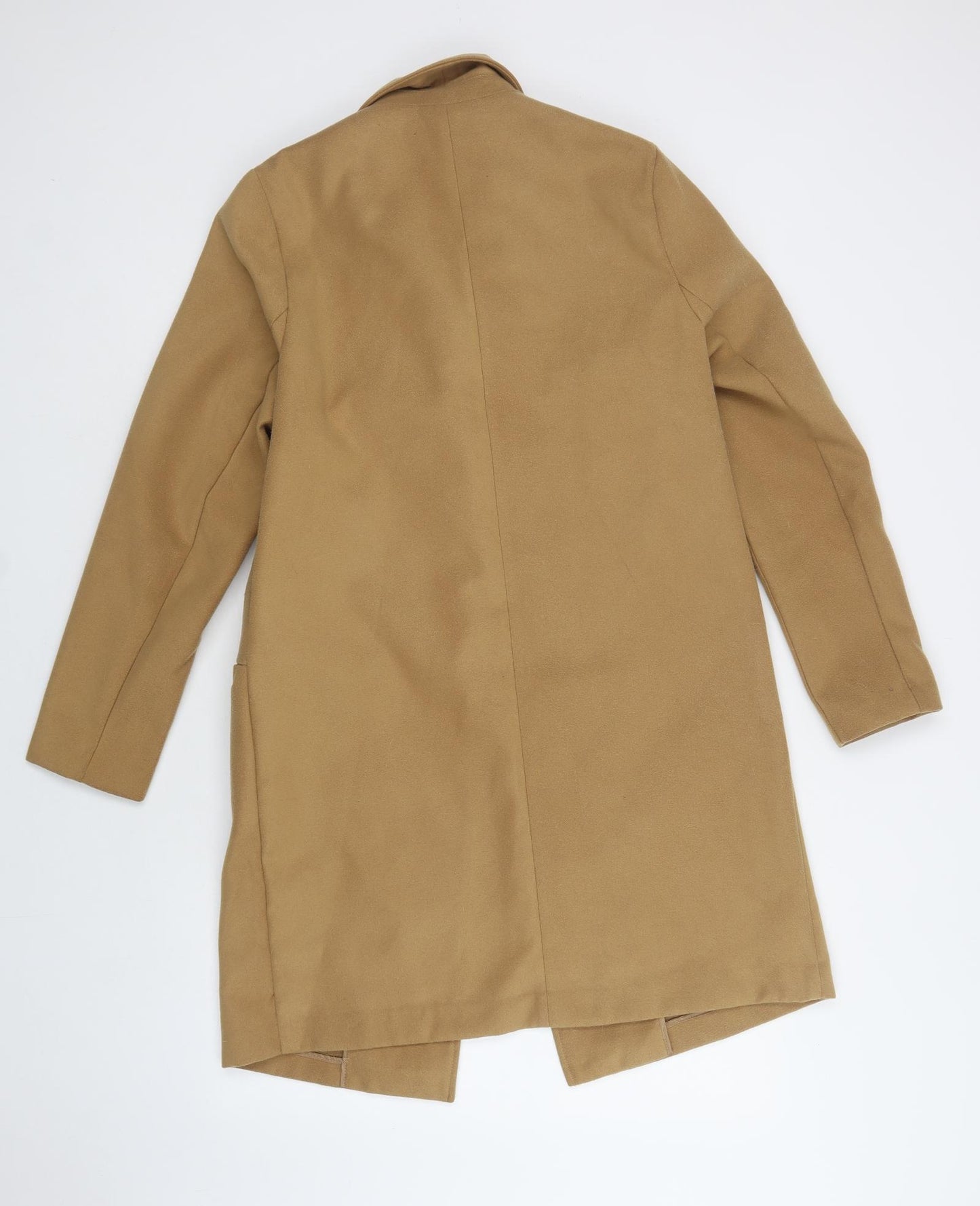 Peacocs Womens Beige   Overcoat Coat Size 10  Button