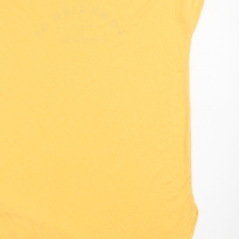 Primark Womens Yellow  Polyester Tunic Blouse Size L Crew Neck - Wonderful