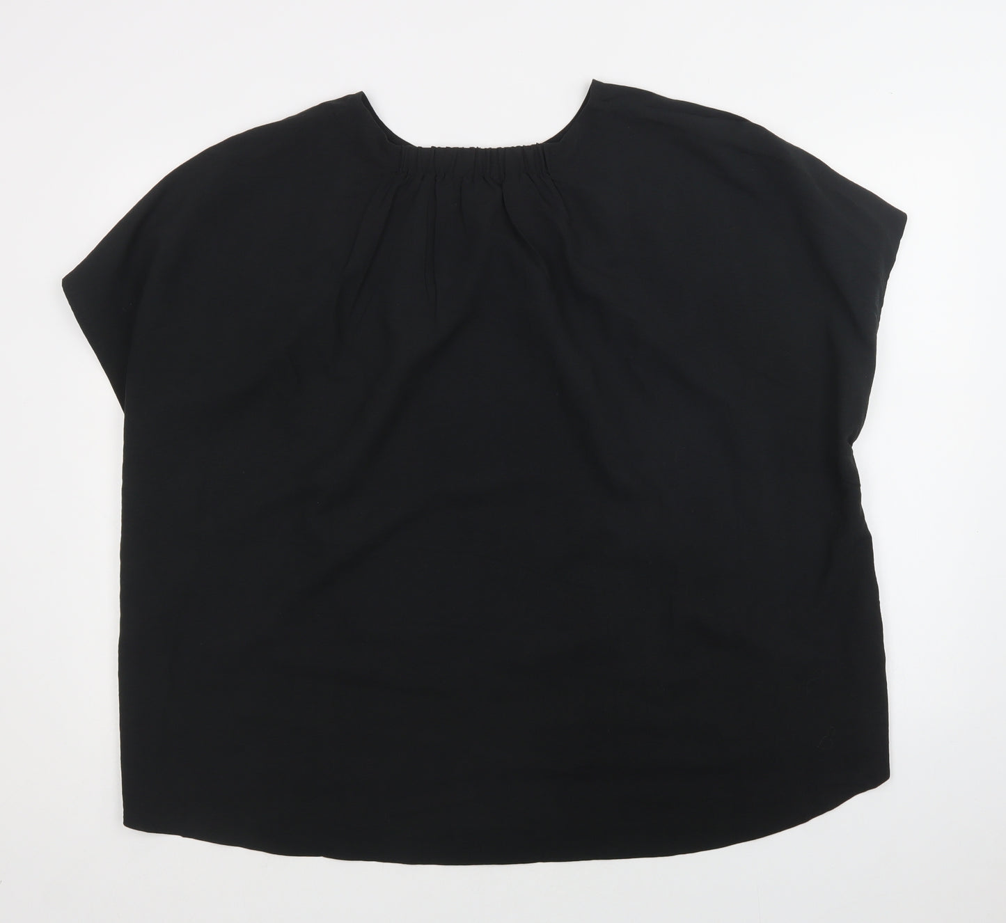 Primark Womens Black  Polyester Basic Blouse Size 18 Round Neck
