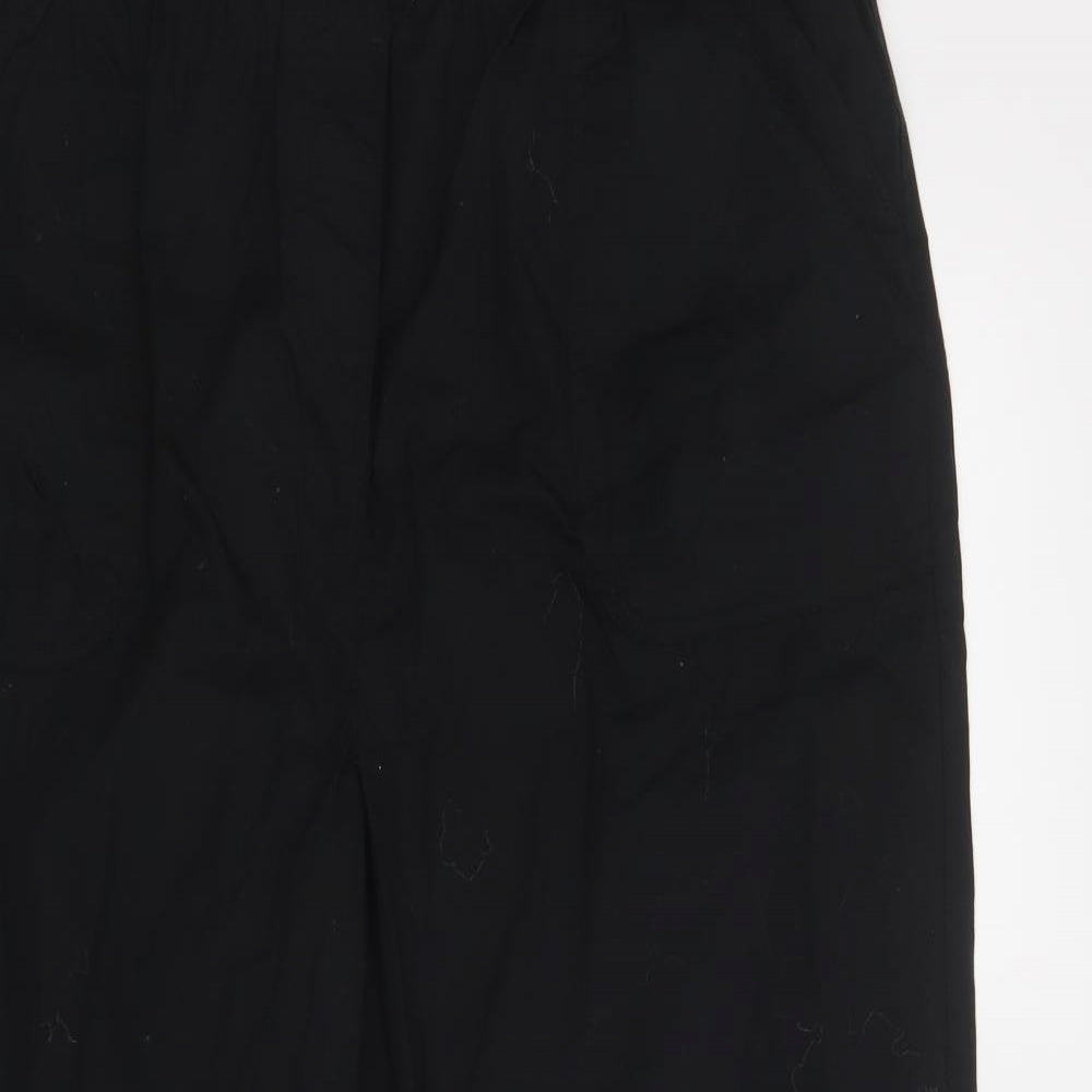 George Womens Black  Cotton Trousers  Size 18 L27 in Regular Button