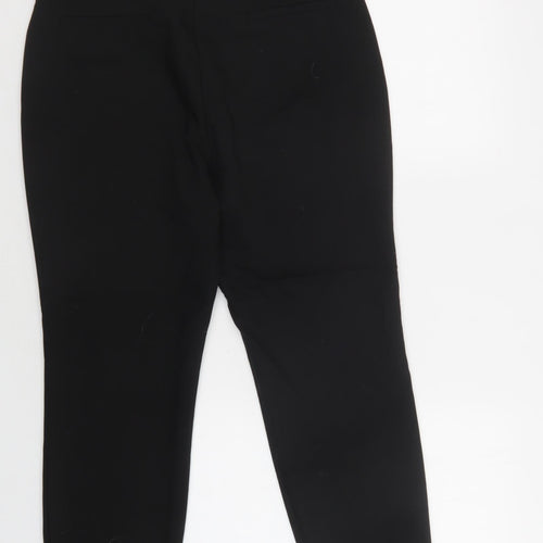Papaya Womens Black  Polyester Dress Pants Trousers Size 12 L27 in Regular Hook & Loop
