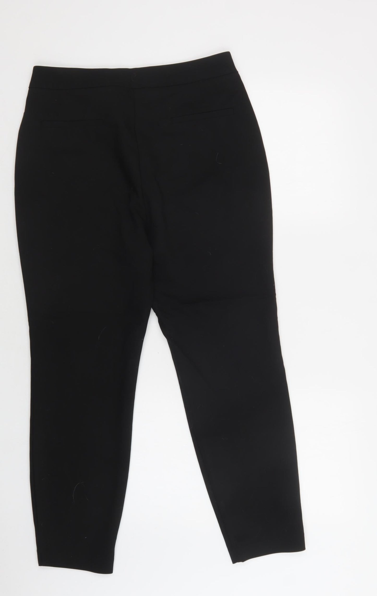 Papaya Womens Black  Polyester Dress Pants Trousers Size 12 L27 in Regular Hook & Loop