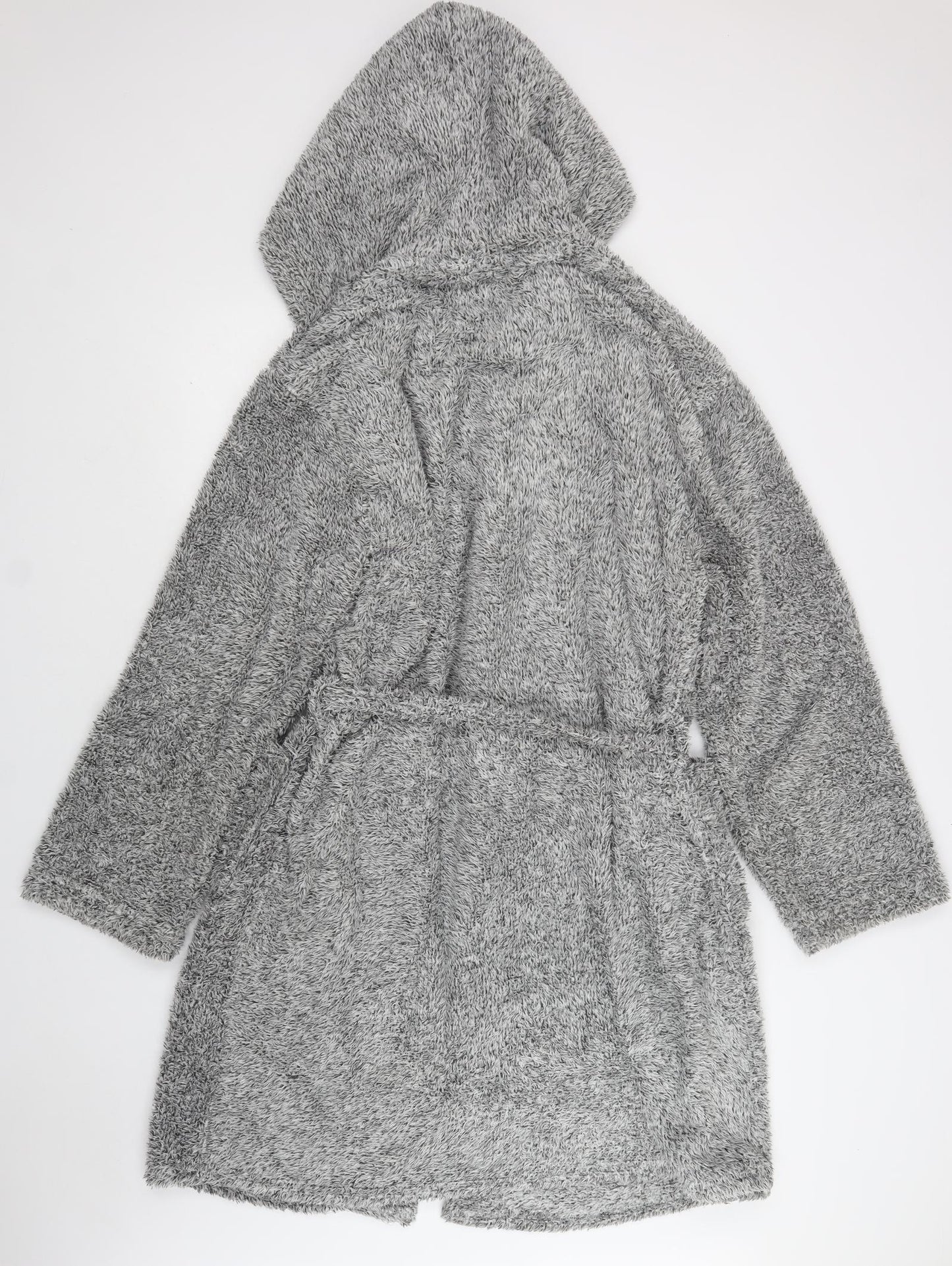 Primark Mens Grey Solid Polyester  Robe Size L