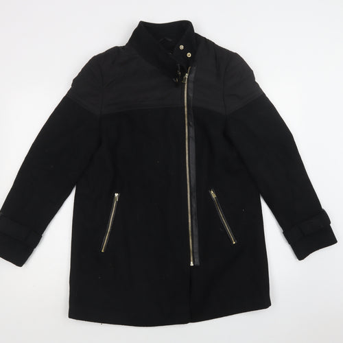 George Womens Black   Biker Coat Size 12  Zip