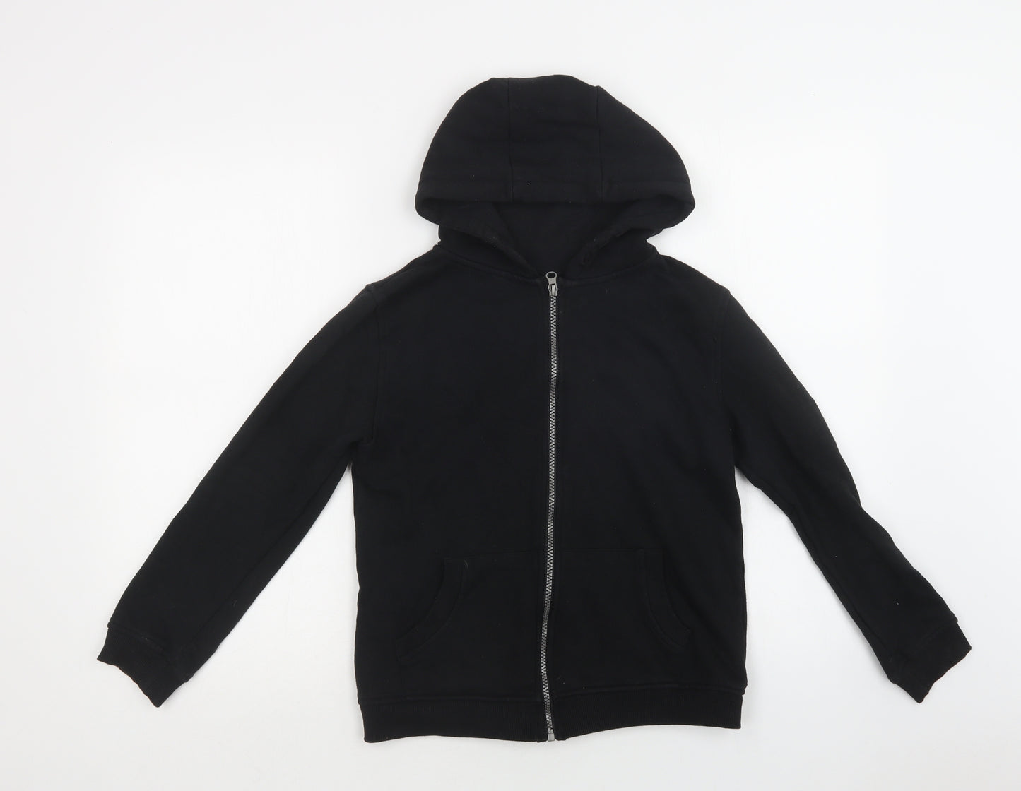 Primark Boys Black  Cotton Full Zip Hoodie Size 11-12 Years  Zip