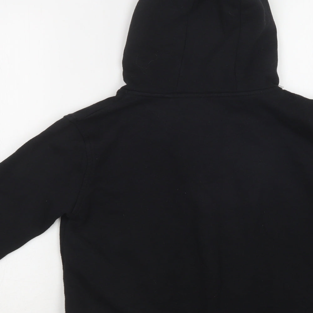Primark Boys Black  Cotton Full Zip Hoodie Size 11-12 Years  Zip