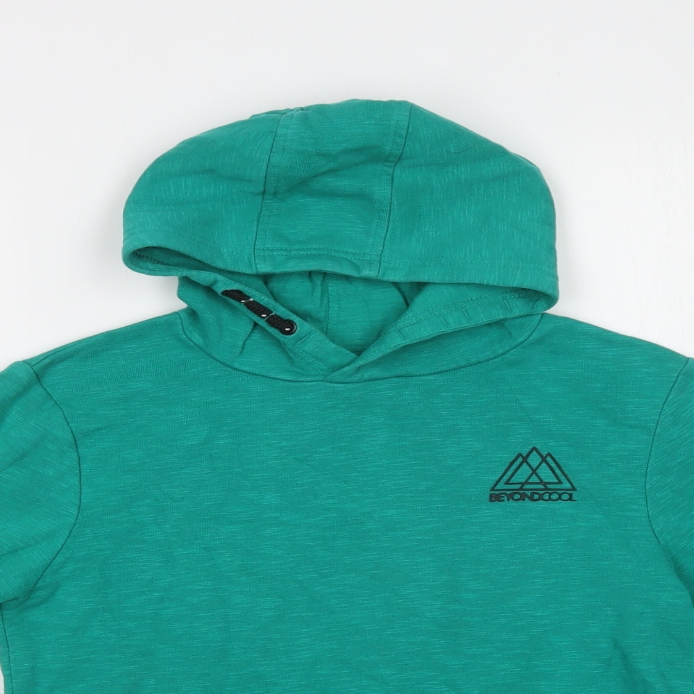 George Boys Green  Cotton Pullover Hoodie Size 10-11 Years