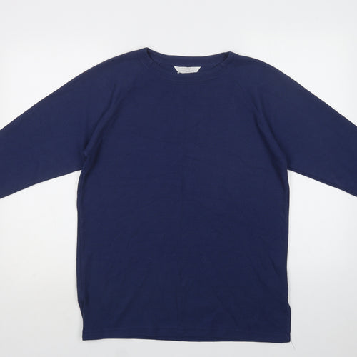 Instyle Womens Blue Crew Neck  Polyester Pullover Jumper Size M