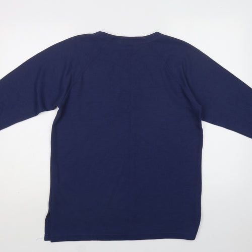 Instyle Womens Blue Crew Neck  Polyester Pullover Jumper Size M