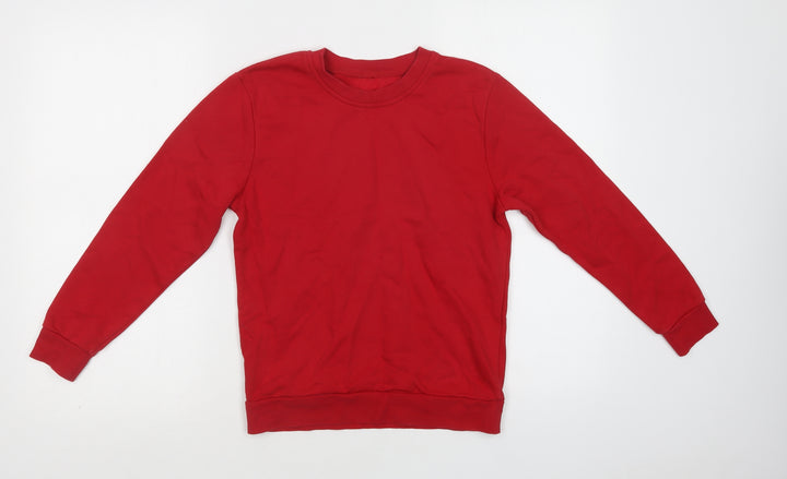 George Boys Red Cotton Pullover Sweatshirt Size 9-10 Years - School Wear