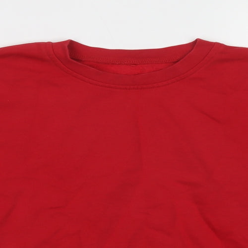 George Boys Red  Cotton Pullover Sweatshirt Size 9-10 Years   - School Wear