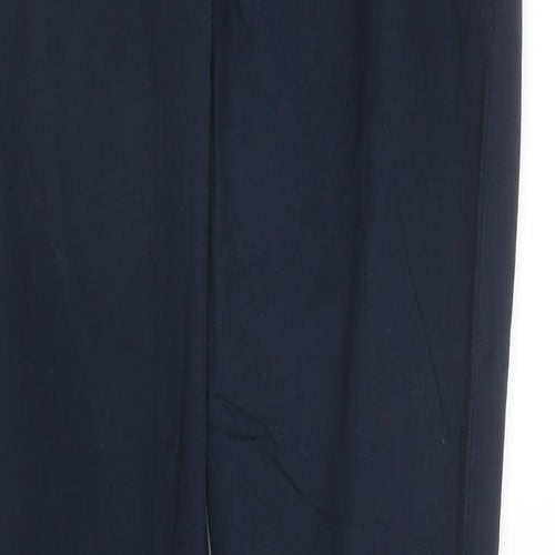 Dorothy Perkins Womens Blue  Cotton Chino Trousers Size 6 L30 in Regular Zip