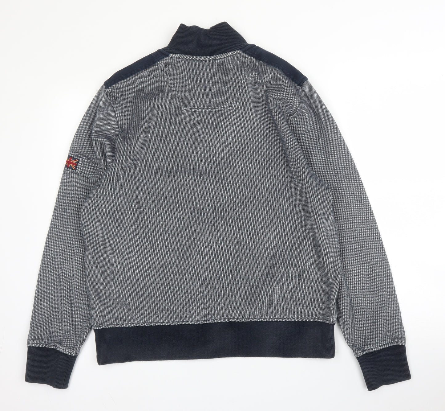 Henri Lloyd Mens Blue Collared  Cotton Pullover Jumper Size L