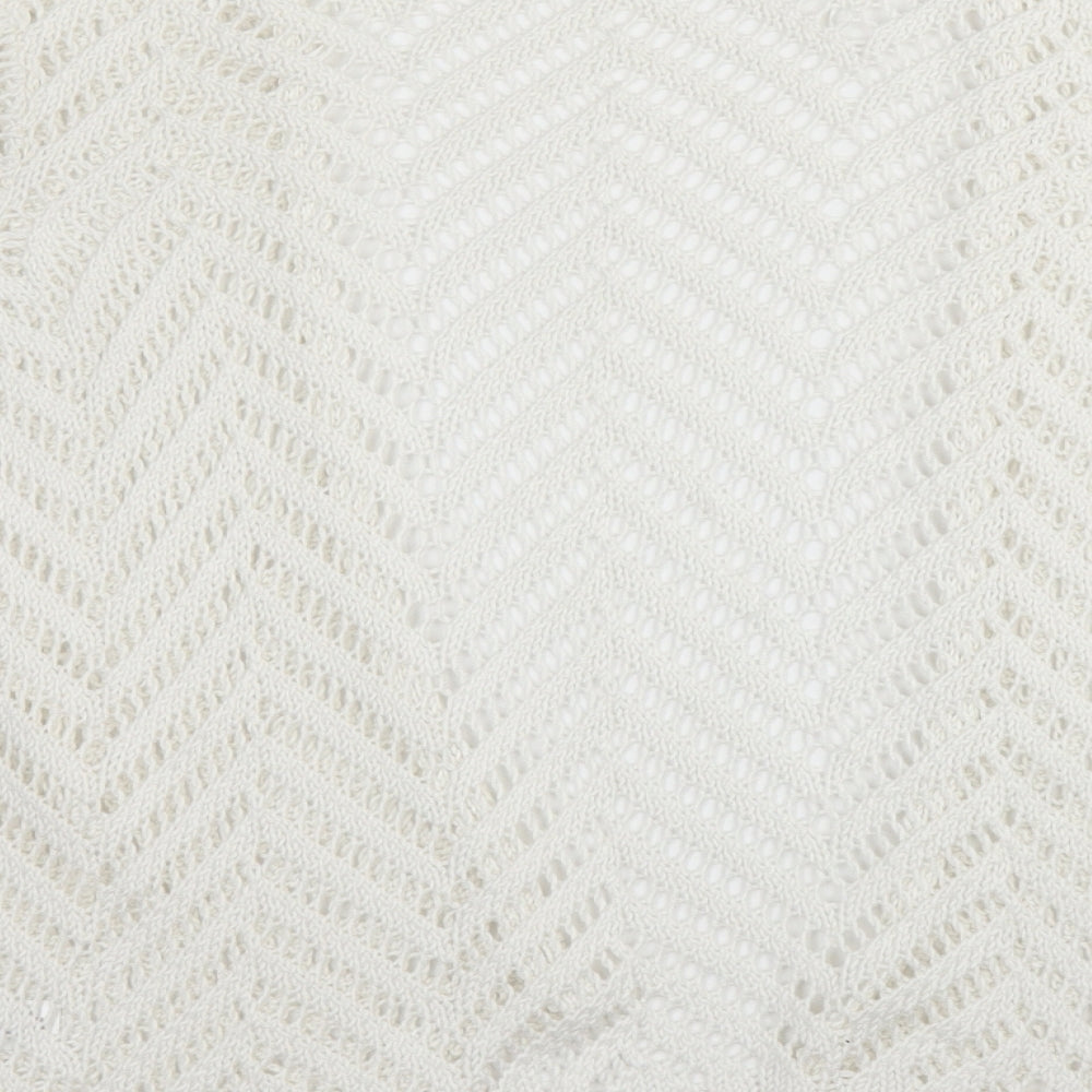 George Womens White V-Neck  Acrylic Cardigan Jumper Size 20