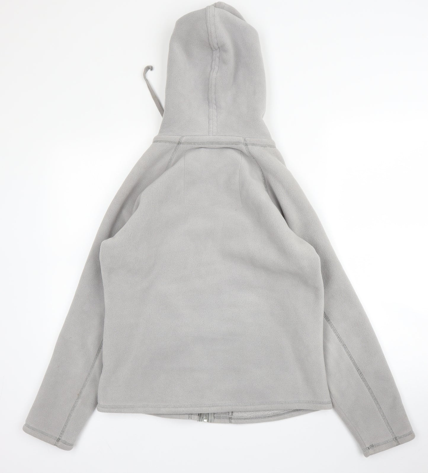 Preworn Womens Grey  Polyester Full Zip Hoodie Size 14  Zip