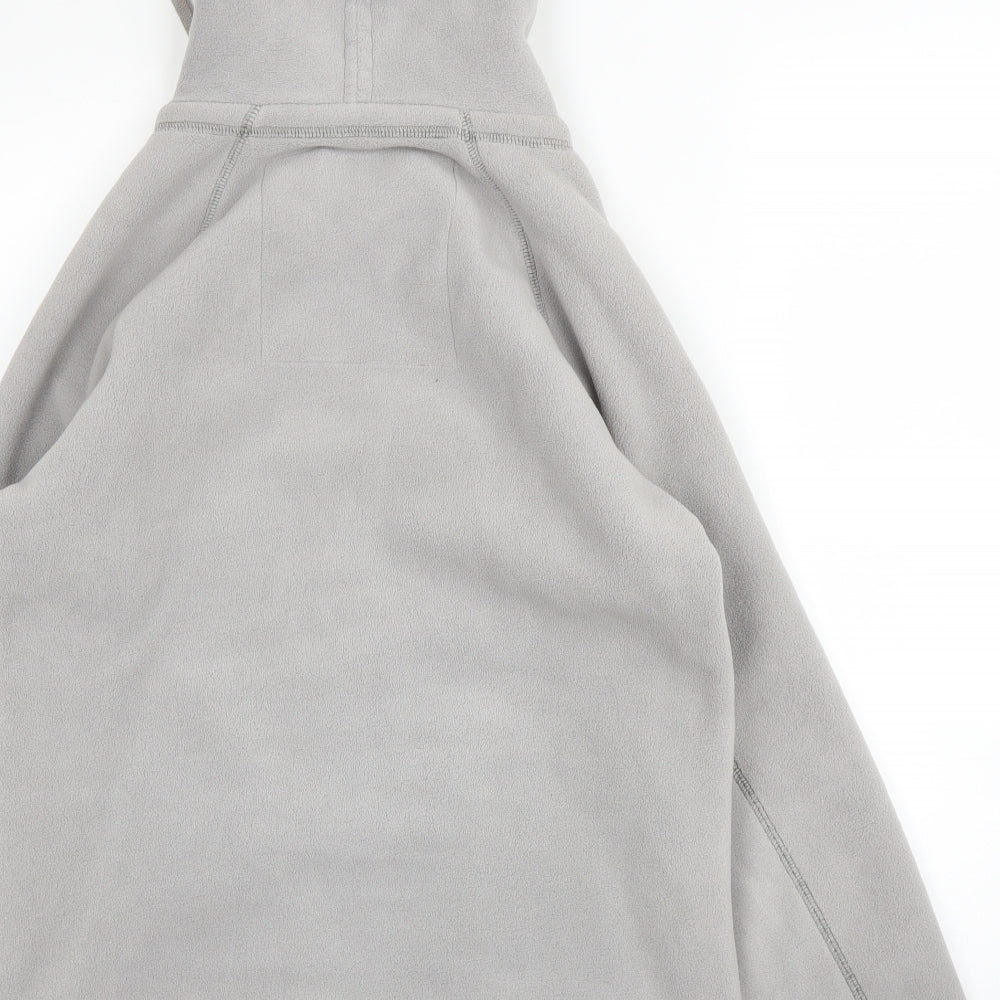 Preworn Womens Grey  Polyester Full Zip Hoodie Size 14  Zip