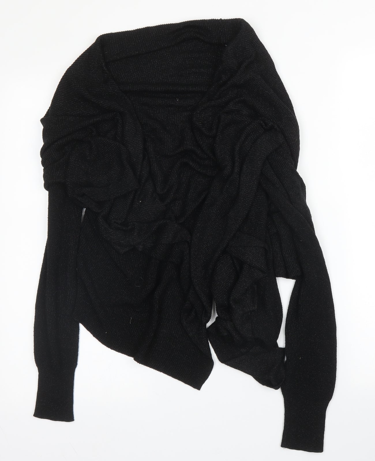 Joseph Womens Black V-Neck  Silk Cardigan Jumper Size L