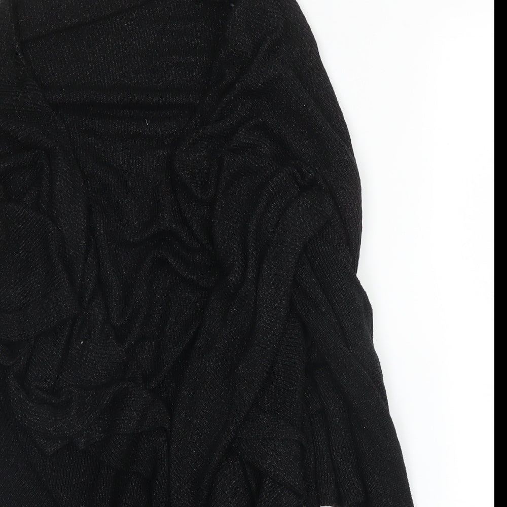 Joseph Womens Black V-Neck  Silk Cardigan Jumper Size L