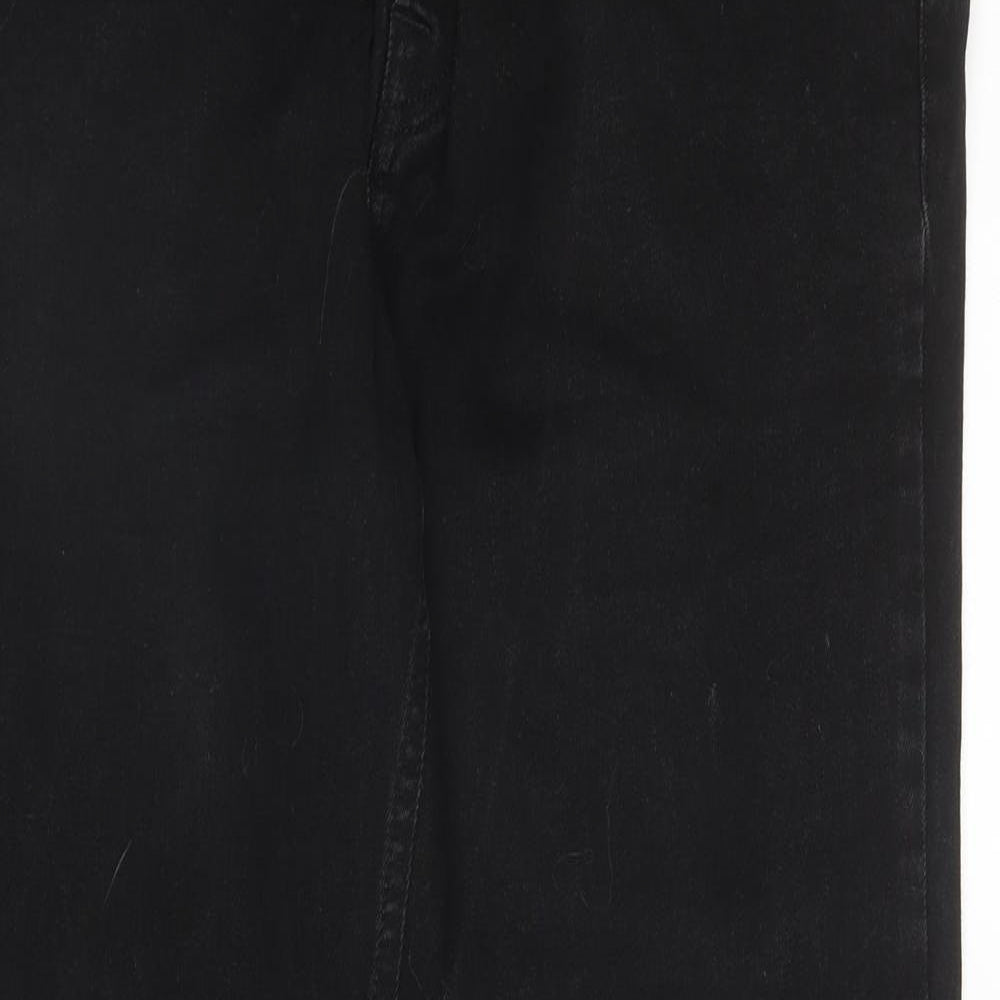 Topman Mens Black  Cotton Skinny Jeans Size 36 in L31 in Regular Button