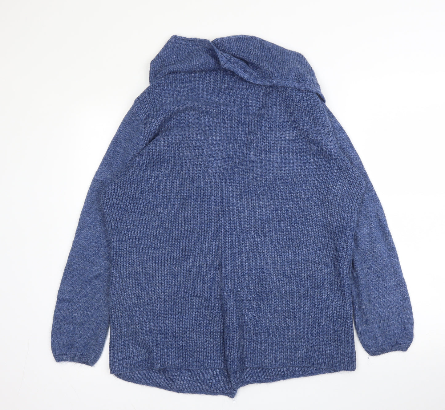 TU Womens Blue V-Neck  Acrylic Cardigan Jumper Size 14
