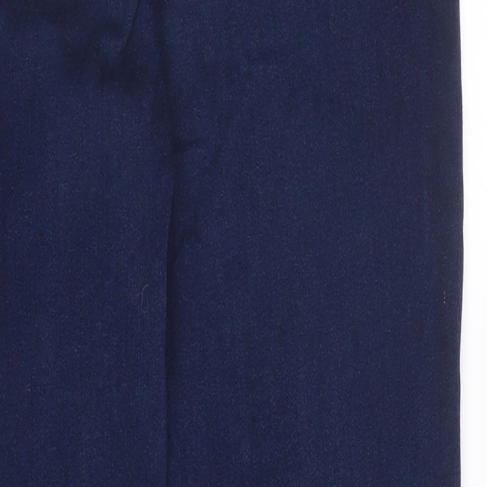 M&S Womens Blue  Cotton Straight Jeans Size 10 L26 in Regular Zip