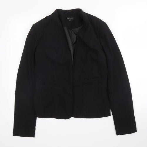 New Look Womens Black  Polyester Jacket Blazer Size 10
