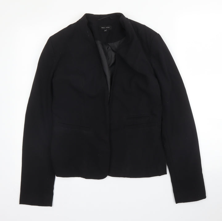 New Look Womens Black Polyester Jacket Blazer Size 10