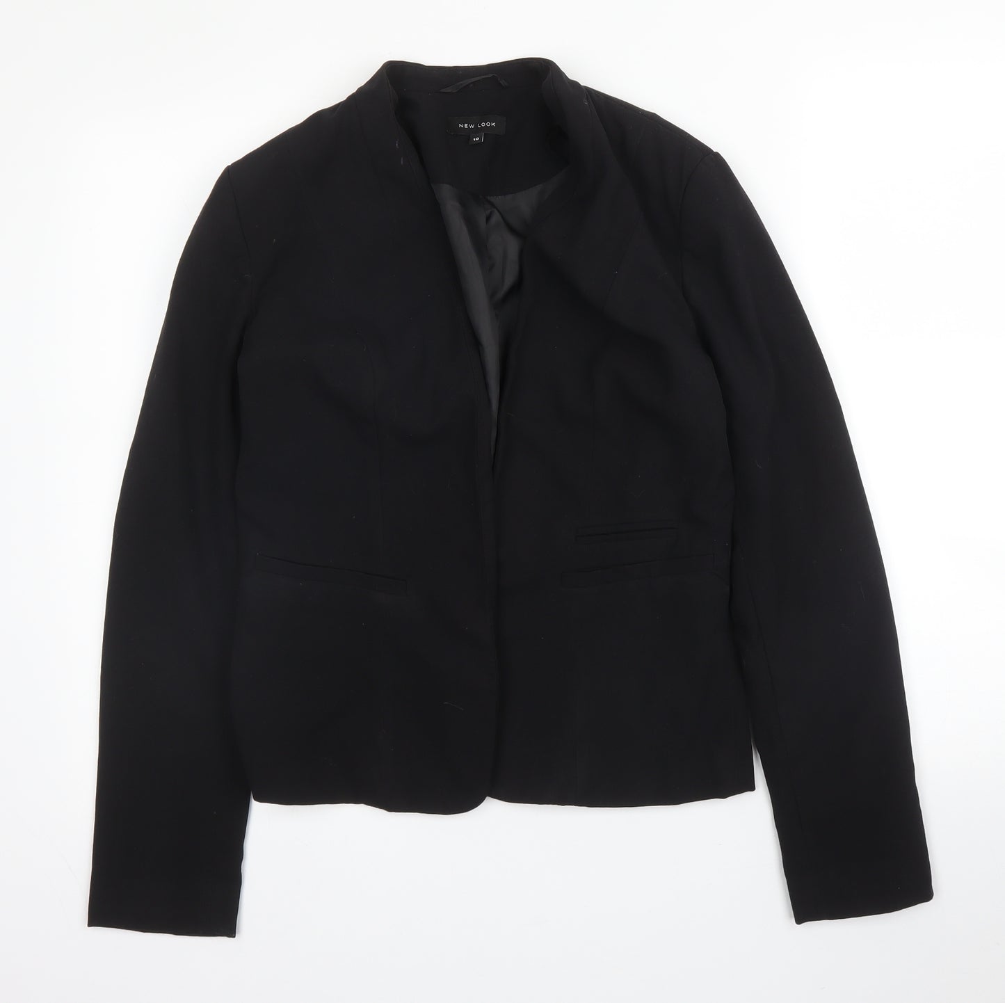 New Look Womens Black  Polyester Jacket Blazer Size 10