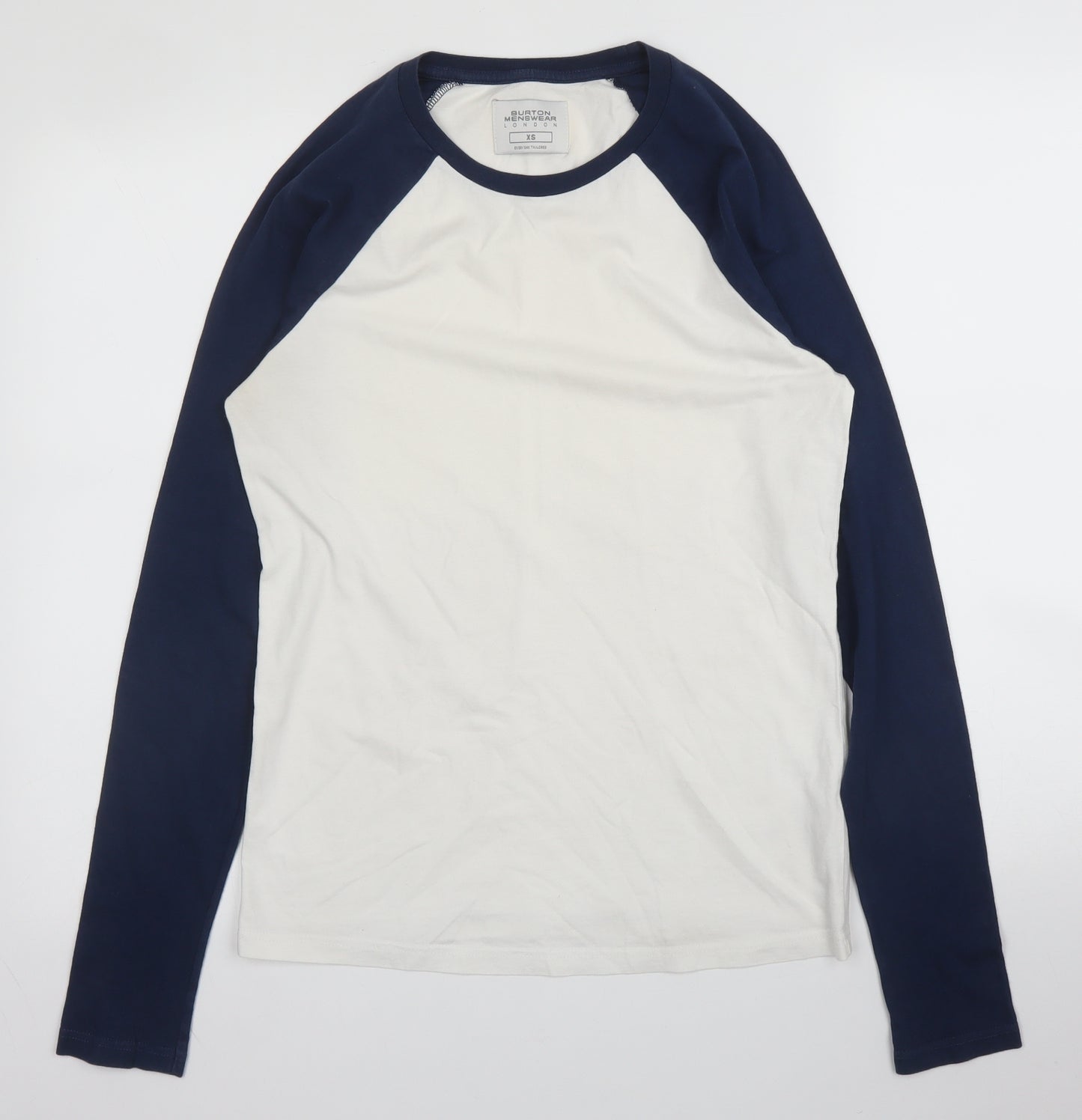 Burton Mens White  Cotton  T-Shirt Size XS Round Neck