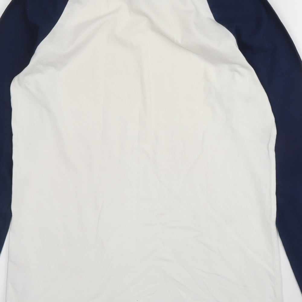 Burton Mens White  Cotton  T-Shirt Size XS Round Neck