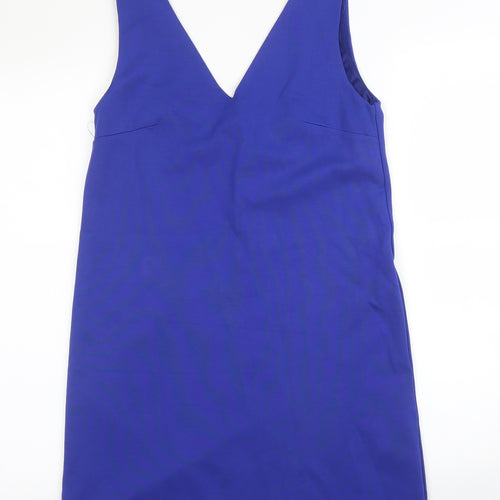 Mabgo Womens Blue  Viscose A-Line  Size S  V-Neck