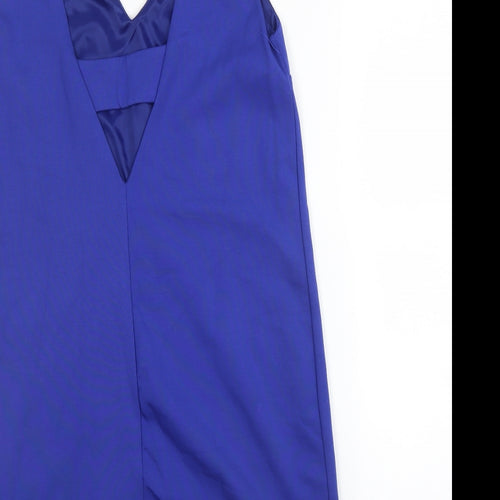 Mabgo Womens Blue  Viscose A-Line  Size S  V-Neck