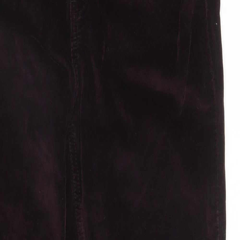 Fat Face Womens Purple  Cotton Straight Jeans Size 14 L30 in Regular Zip