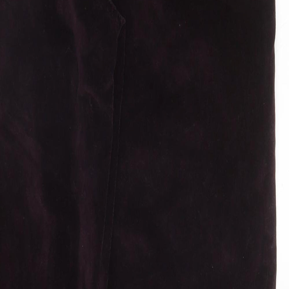 Fat Face Womens Purple  Cotton Straight Jeans Size 14 L30 in Regular Zip