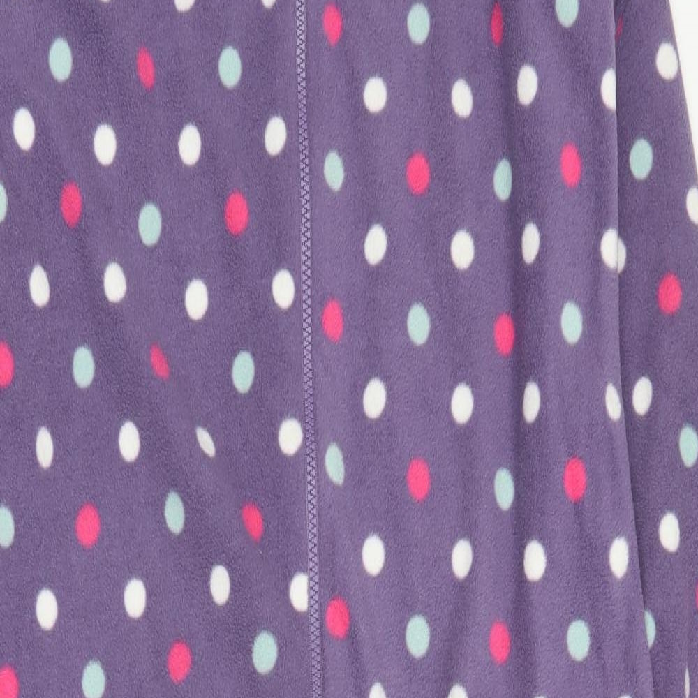 M&S Womens Purple Polka Dot Polyester Chemise One Piece Size 14  Zip