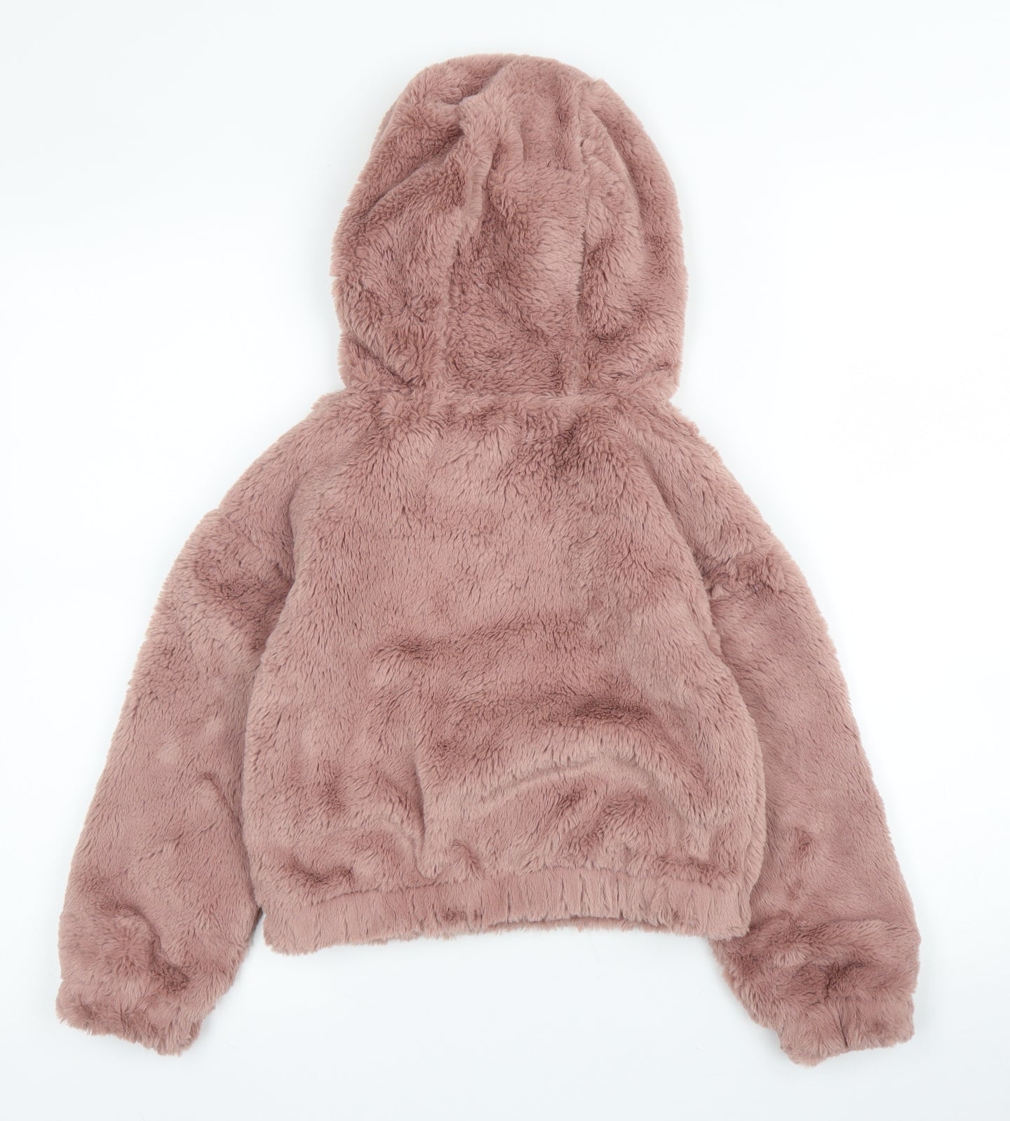 Nutmeg Girls Pink High Neck  Polyester Pullover Jumper Size 8 Years
