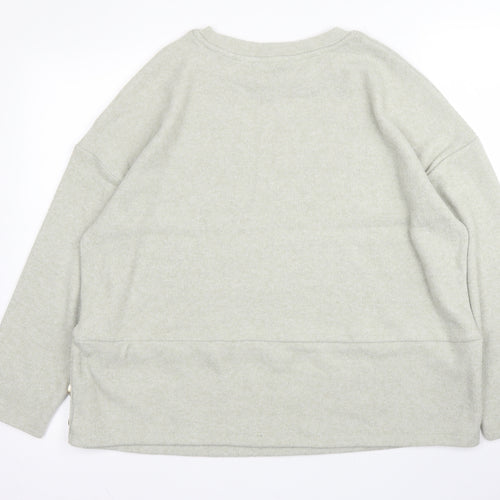 F&F Womens Green Round Neck  Viscose Pullover Jumper Size 14