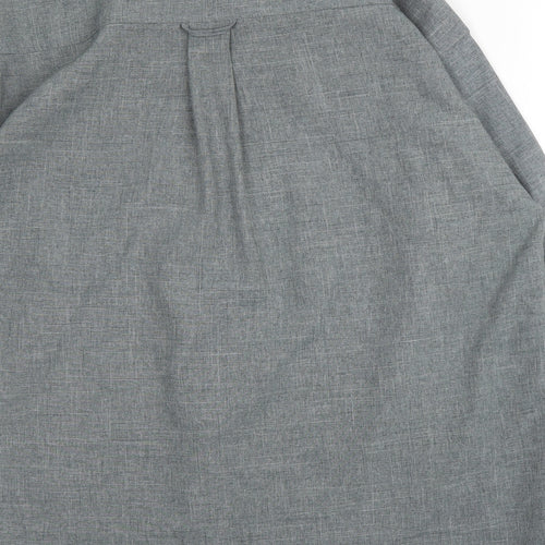 Matinee Mens Grey  Polyester  Button-Up Size L Collared Button