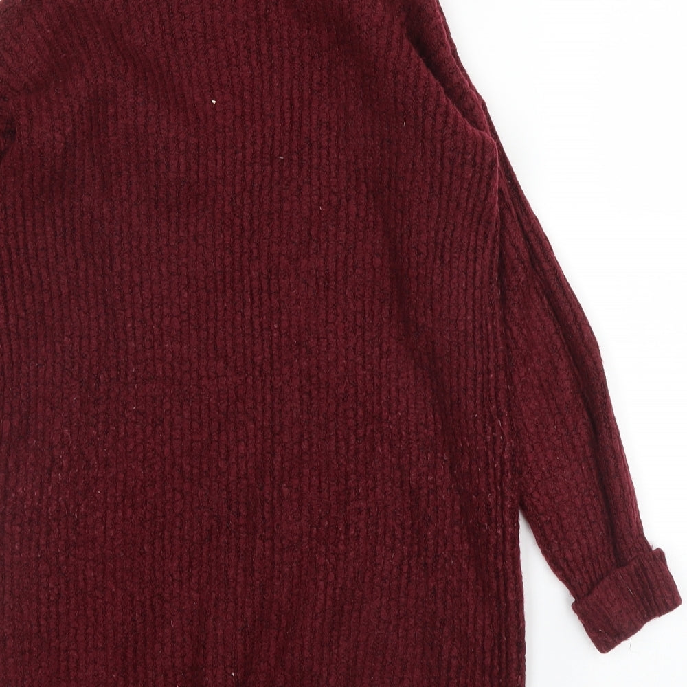 Primark Womens Purple Mock Neck  Acrylic Pullover Jumper Size S