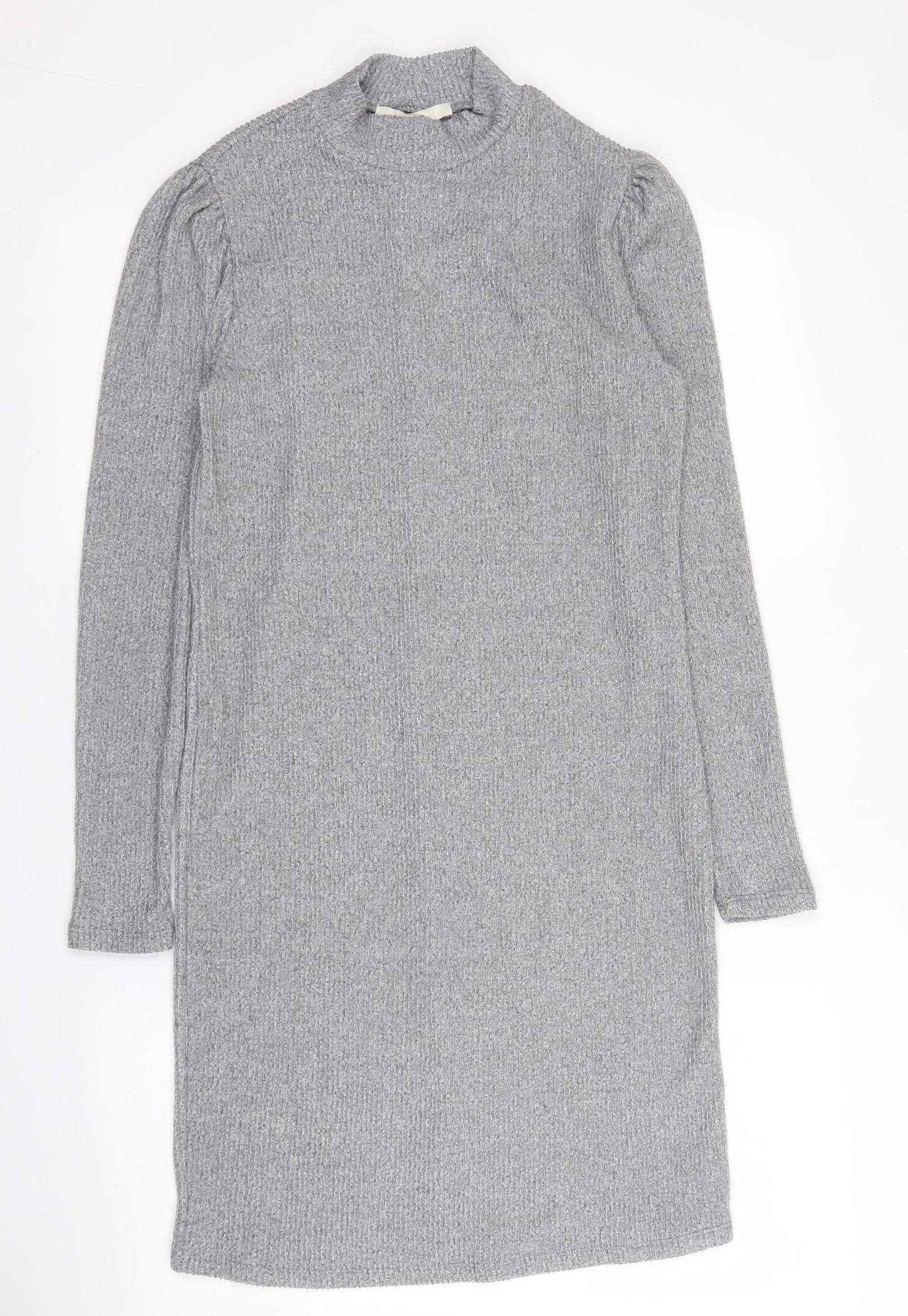George Womens Grey  Polyester Jumper Dress  Size 10  Mock Neck