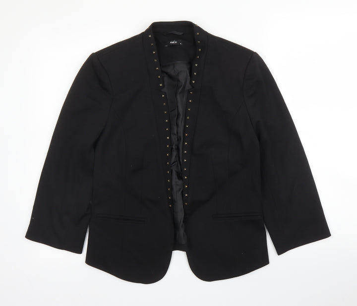 M&Co Womens Black Viscose Jacket Blazer Size 10