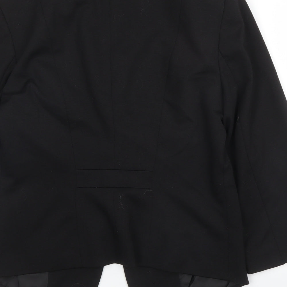 M&Co Womens Black  Viscose Jacket Blazer Size 10