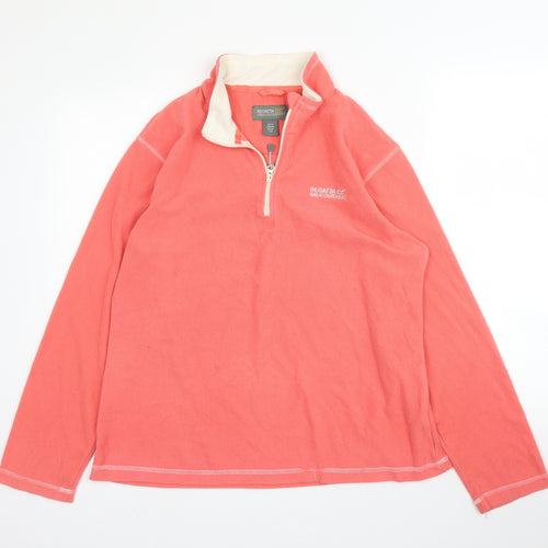 Regatta Womens Pink High Neck  Polyester Pullover Jumper Size 12