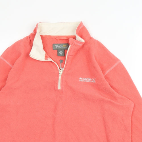 Regatta Womens Pink High Neck  Polyester Pullover Jumper Size 12