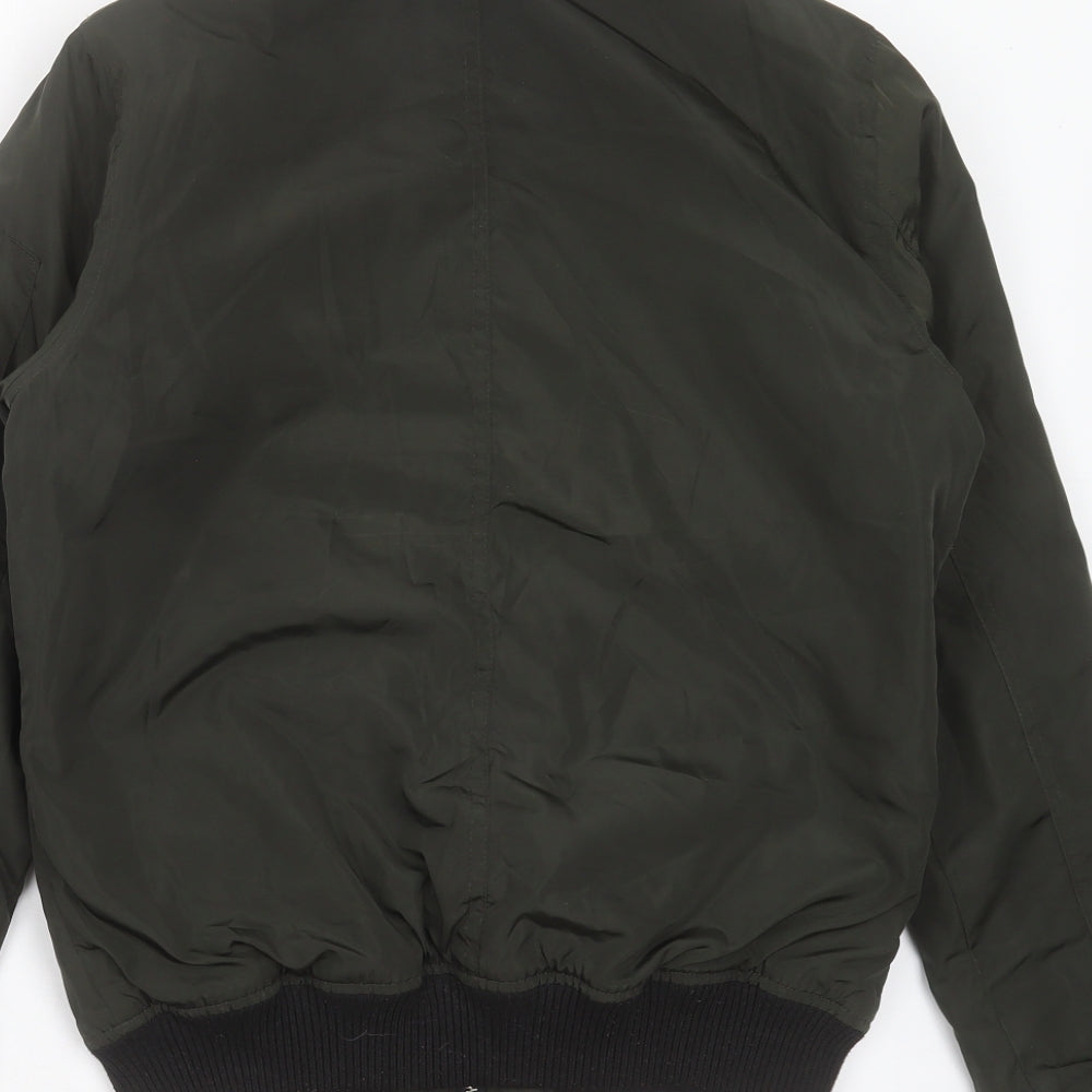 New Look Womens Green   Bomber Jacket Jacket Size 8  Zip