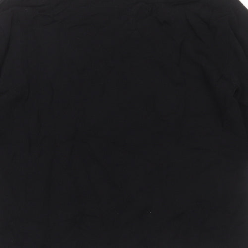 Angelina Womens Black Round Neck Floral Viscose Pullover Jumper Size S   - floral detail