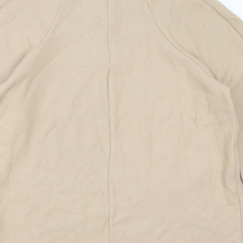Marks and Spencer Womens Beige Round Neck  Polyester Pullover Jumper Size 12