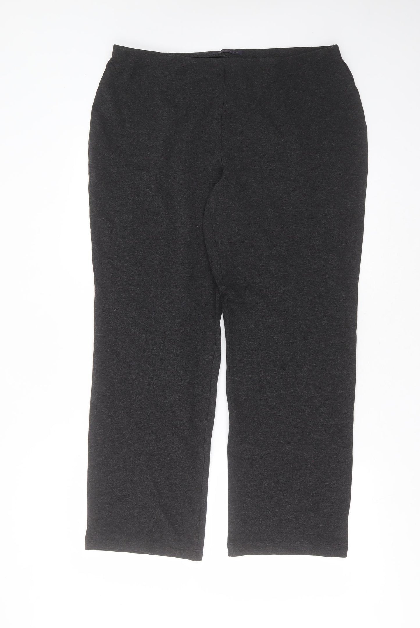 Marks and Spencer Womens Grey  Viscose Trousers  Size 16 L28 in Regular