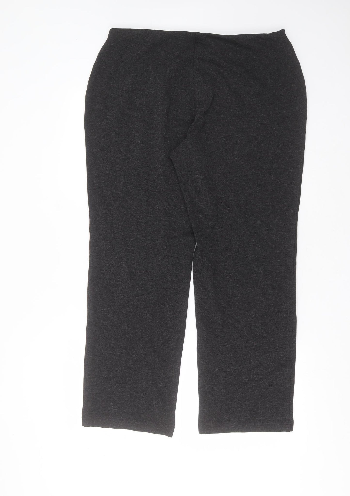 Marks and Spencer Womens Grey  Viscose Trousers  Size 16 L28 in Regular